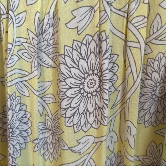 NWT, Elan Sadie Limon Bloom Floral Print Maxi Beachy Dress Butter Yellow, Small - Picture 4 of 9